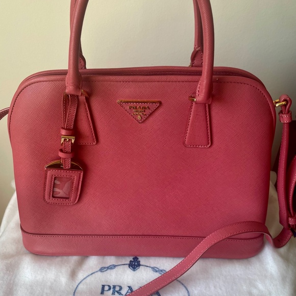Prada TAMARIS  Saffiano Lux BN2558 Leather Tote - Picture 15 of 16